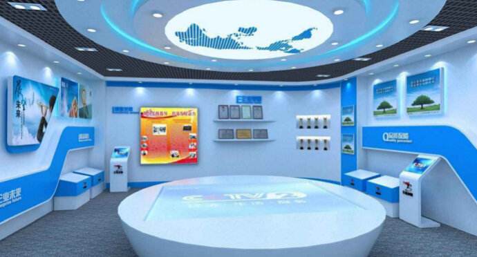 数字企业展馆的展示优势，设计效果图
