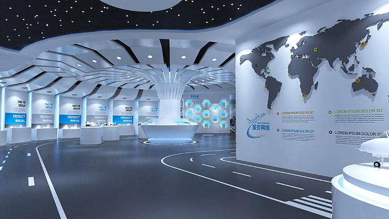 多媒体企业展厅升级改造公司-企业文化展厅策划方案效果图