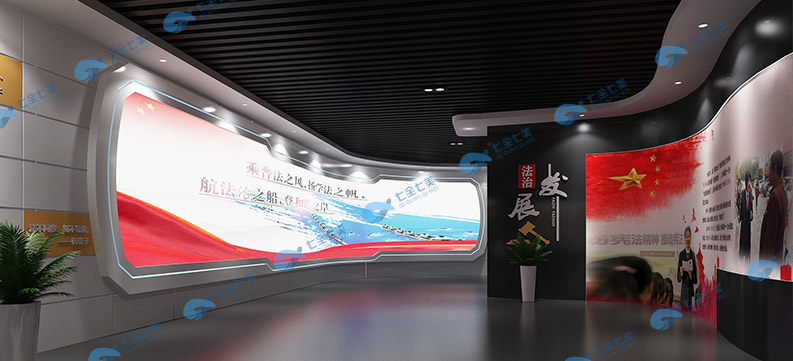 毕节法治教育基地建设-学校法治科普教育展馆实施方案-青少年法制馆设备-多媒体法治文化教育馆设计平面图