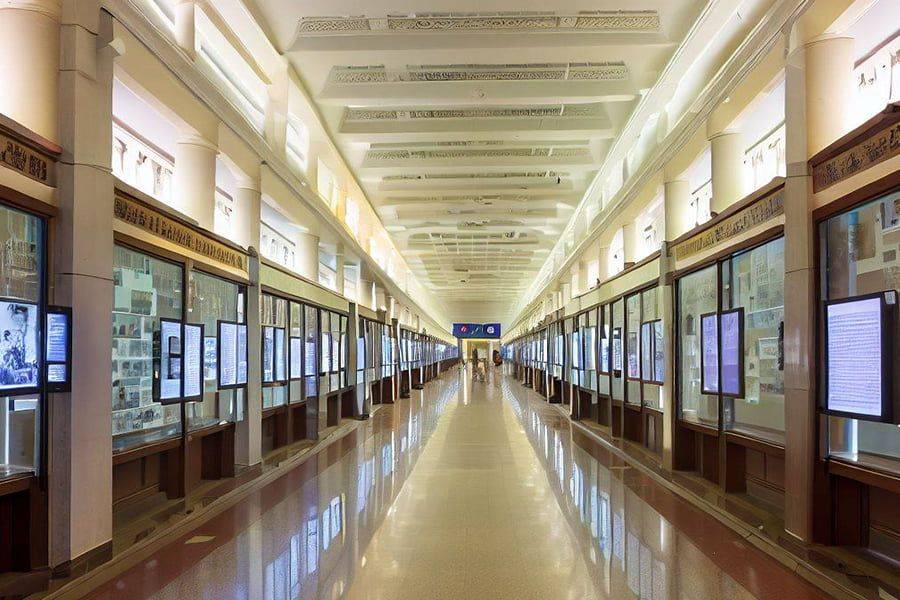 校史展厅施工图,二中校史展厅建设,学校校史展馆建设