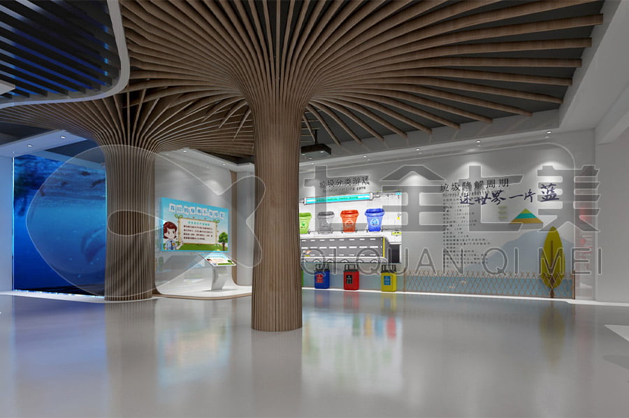 垃圾分类环保科普展厅施工,智慧垃圾分类教育展览馆建设,城市垃圾分类环保展览馆设备