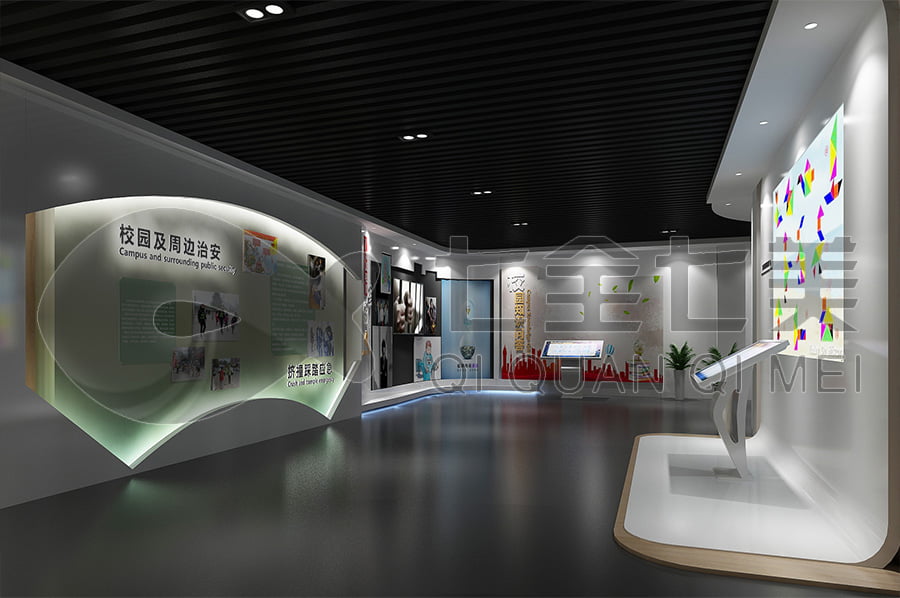 普法展厅效果图,法院法治宣传教育展厅建设,小学生法制实践教育展厅施工