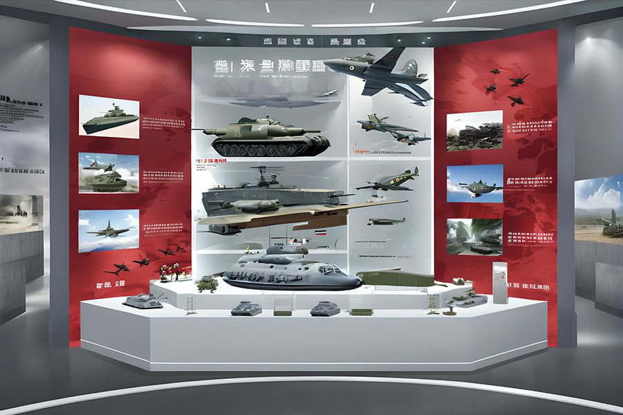 国防教育宣传体验馆施工,市防空教育馆施工图,国家防空教育宣传体验馆方案