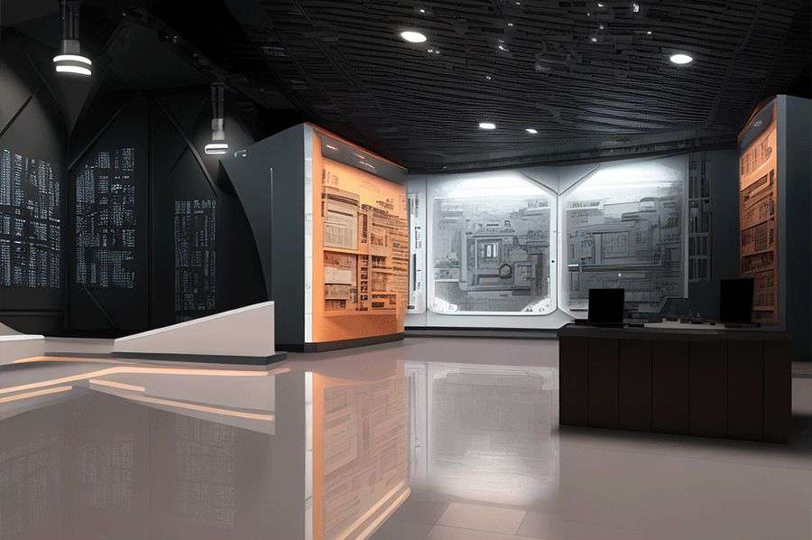 校史展厅设备,师范校史馆效果图,高校校史馆设备