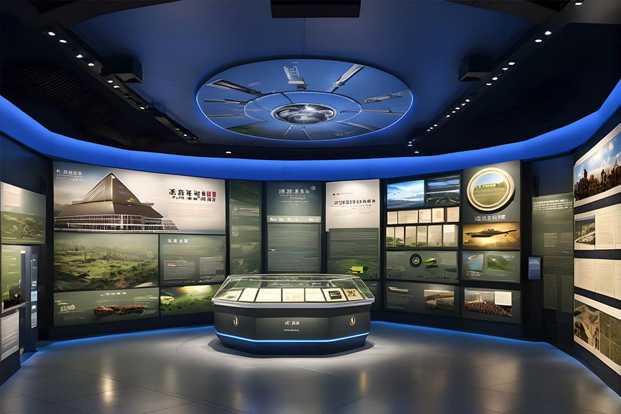 国防教育科普体验馆设计,市民防安全教育体验馆效果图,国家国防展厅施工