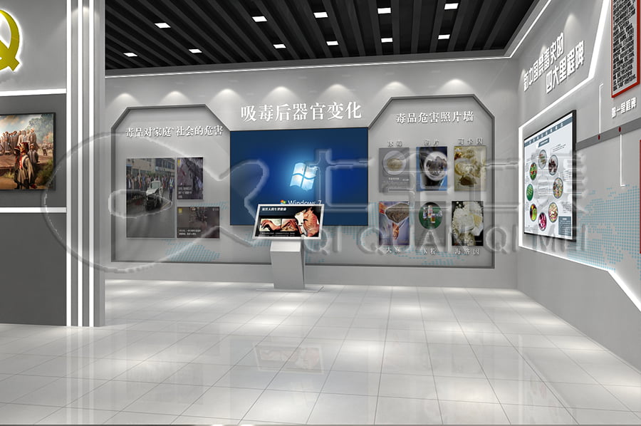 禁毒宣教展厅设计, 多媒体互动展示, 创新科技应用