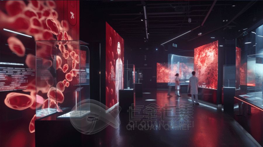 内科科普馆设计,多媒体医疗展示,智能医疗设备