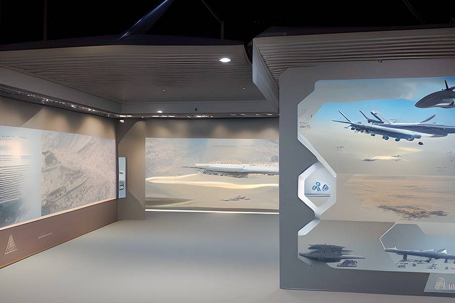 互动国防展厅设计,多媒体设备应用,高科技展示手段