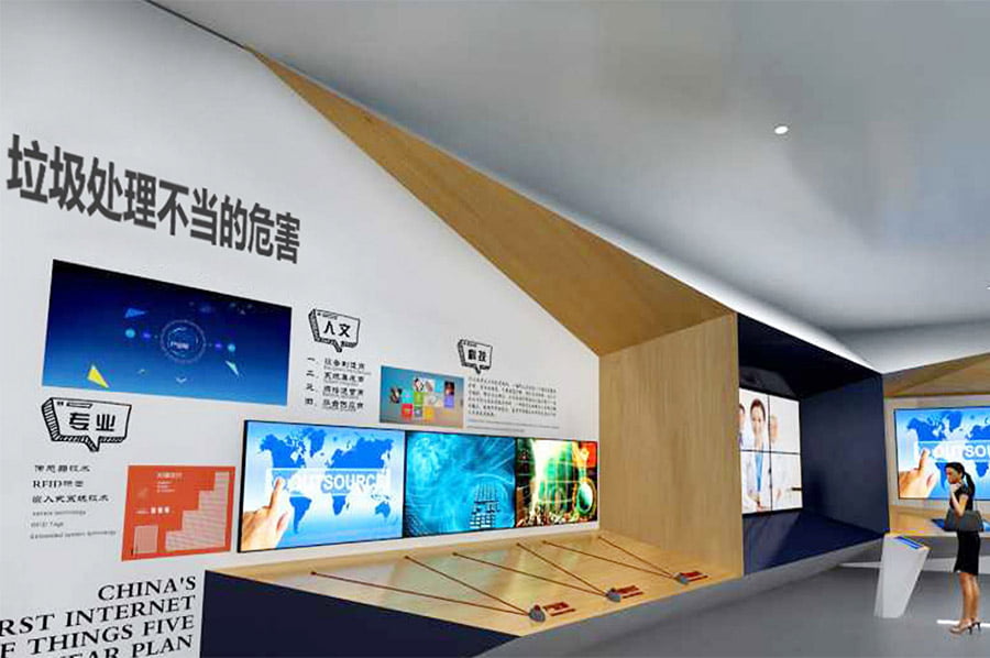 生态保护科普展览馆, 多媒体互动展示, 高科技智能设备