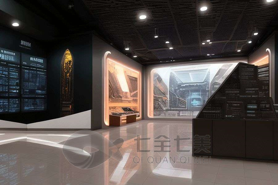 高科技校史馆施工图,多媒体互动展示,数字化智慧教育