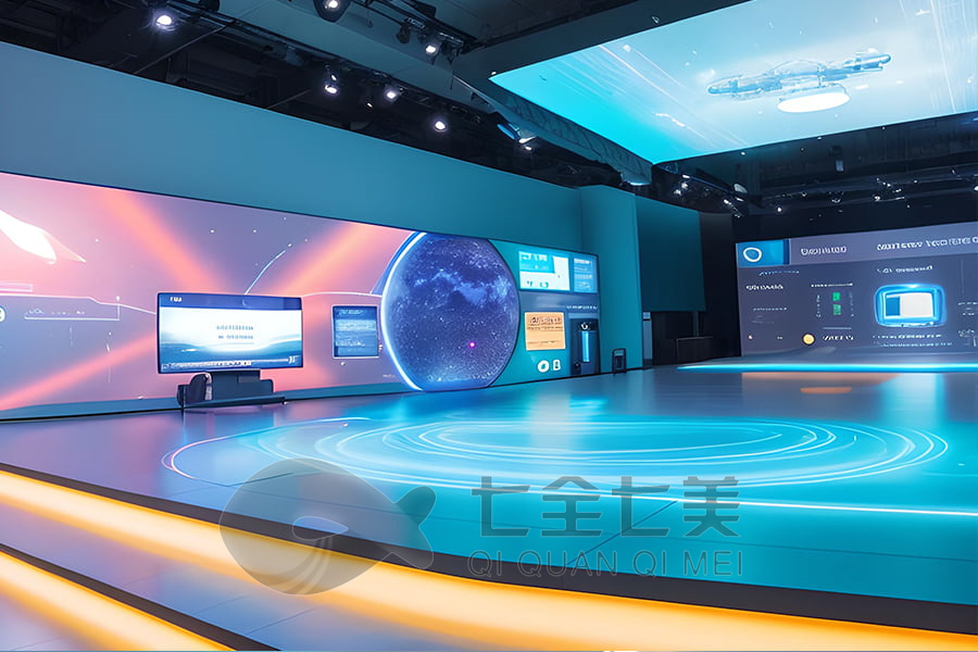 现代化节水教育展厅设计,多媒体互动展示,数字化节水技术