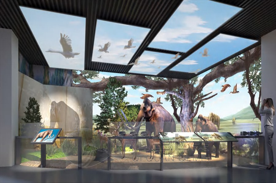 创新历史展厅施工图,多媒体互动数字化智慧设计,高科技AI智能新时代