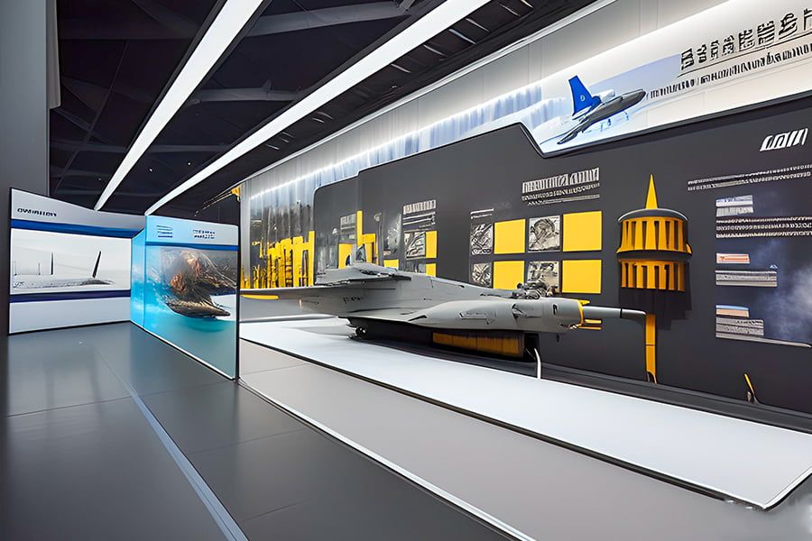 国防教育展厅设计,军事博物馆建设方案,高科技展览馆设计公司