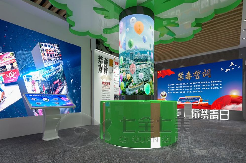 国防教育展厅设计, 创意方案展示, 互动多媒体设备, 展厅效果图, 建设