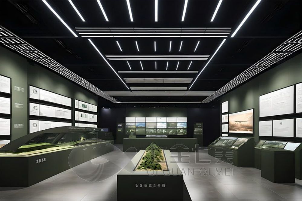 国防教育展厅设计, 红色文化传承方案, 互动多媒体