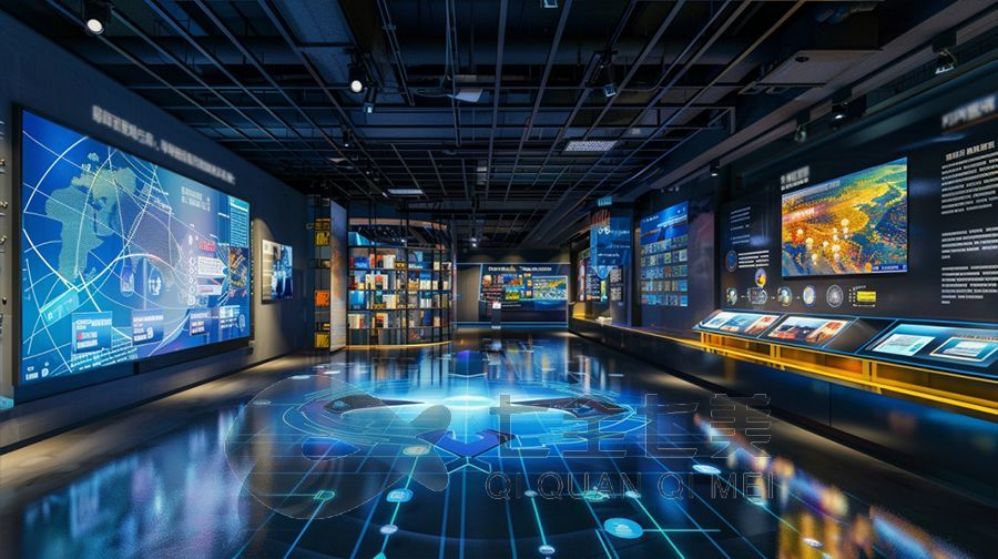 国防教育基地设计, 互动多媒体展示, 现代化展厅解决