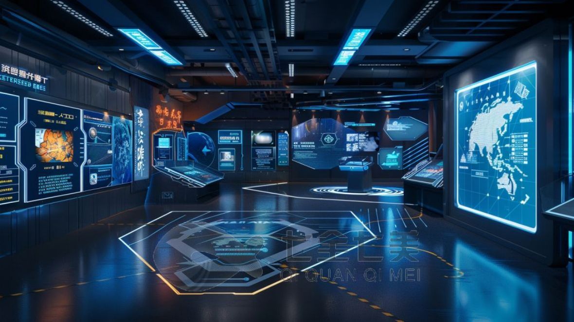 安全教育展厅设计, 互动多媒体设备, 现代化展示