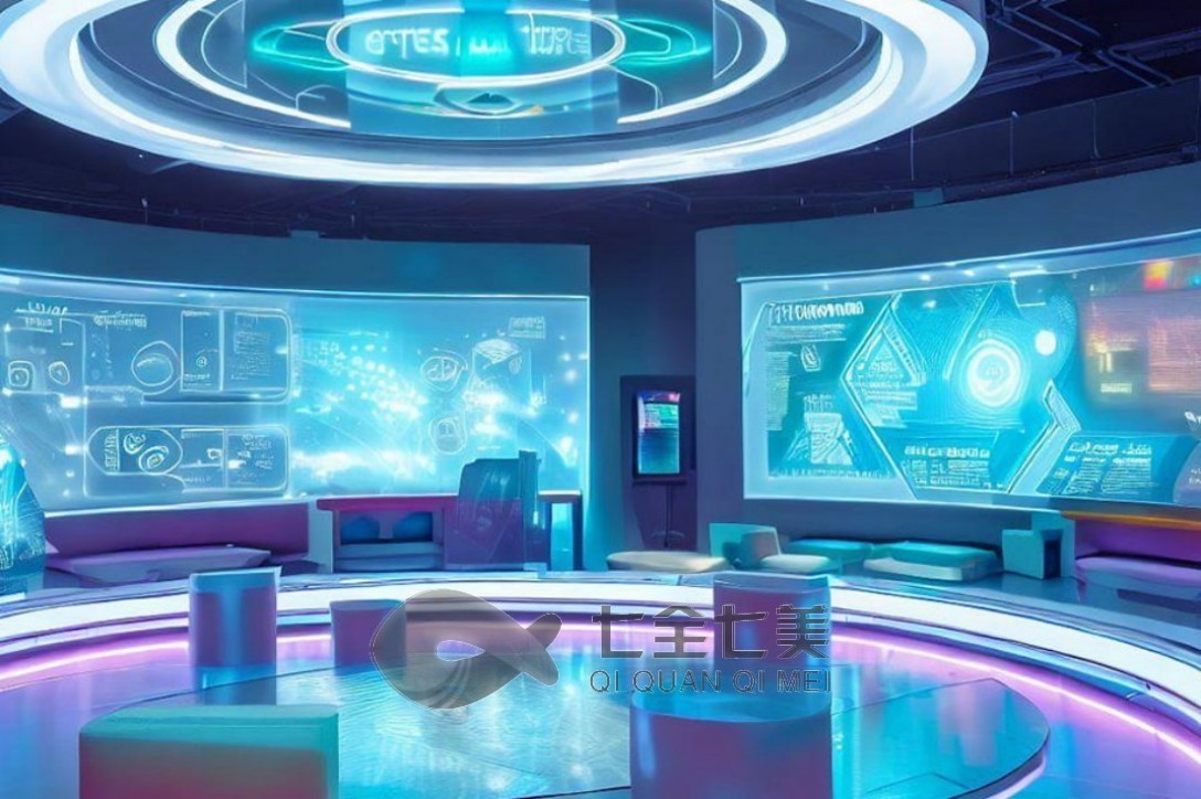 公司展厅设计效果图，企业展厅