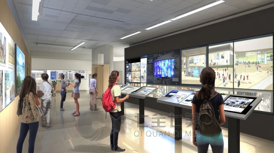 学校展馆设计效果图，学校展馆